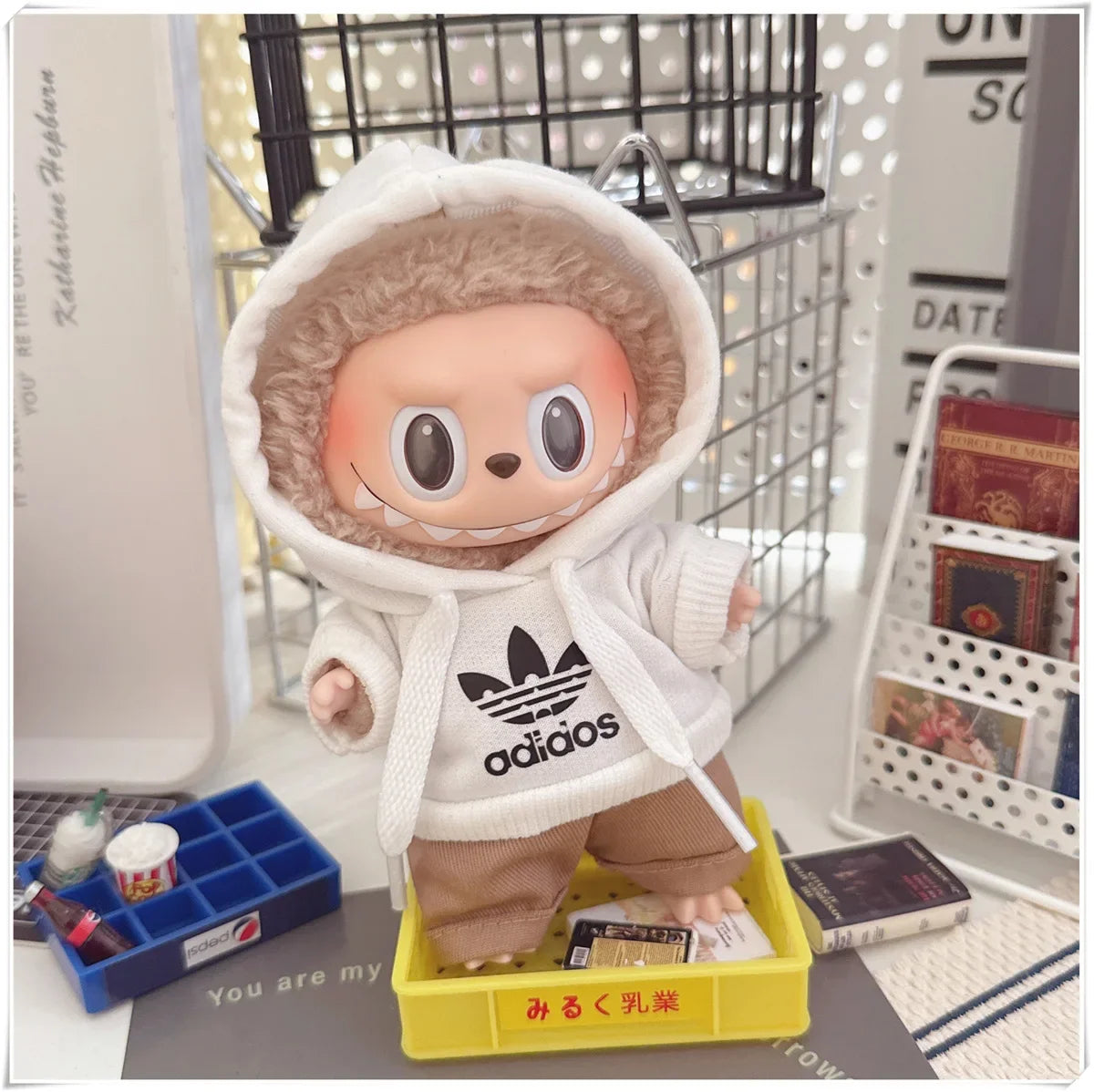 Vêtements pour Poupée Labubu – Ensemble Hoodie & Pantalon