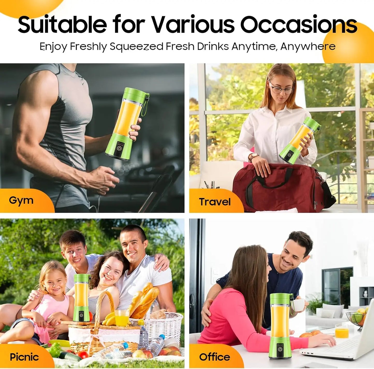 Mini Blender Portable USB – Smoothies, Shakes & Jus frais