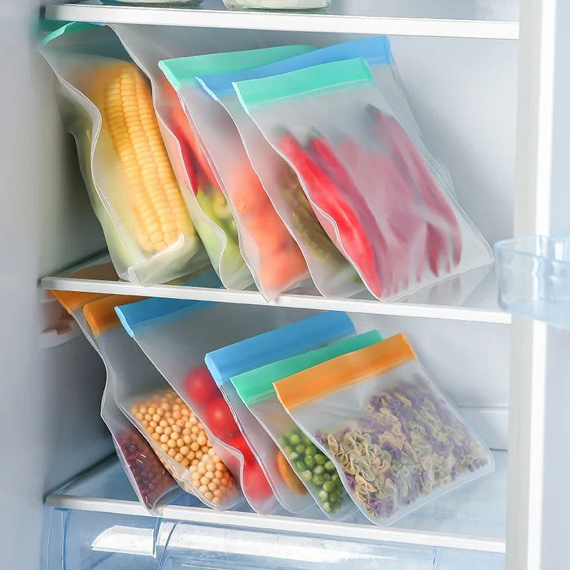 Sachets Alimentaires Réutilisables en Silicone