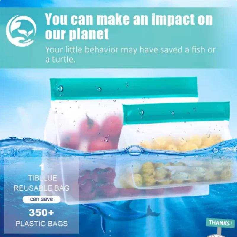 Sachets Alimentaires Réutilisables en Silicone