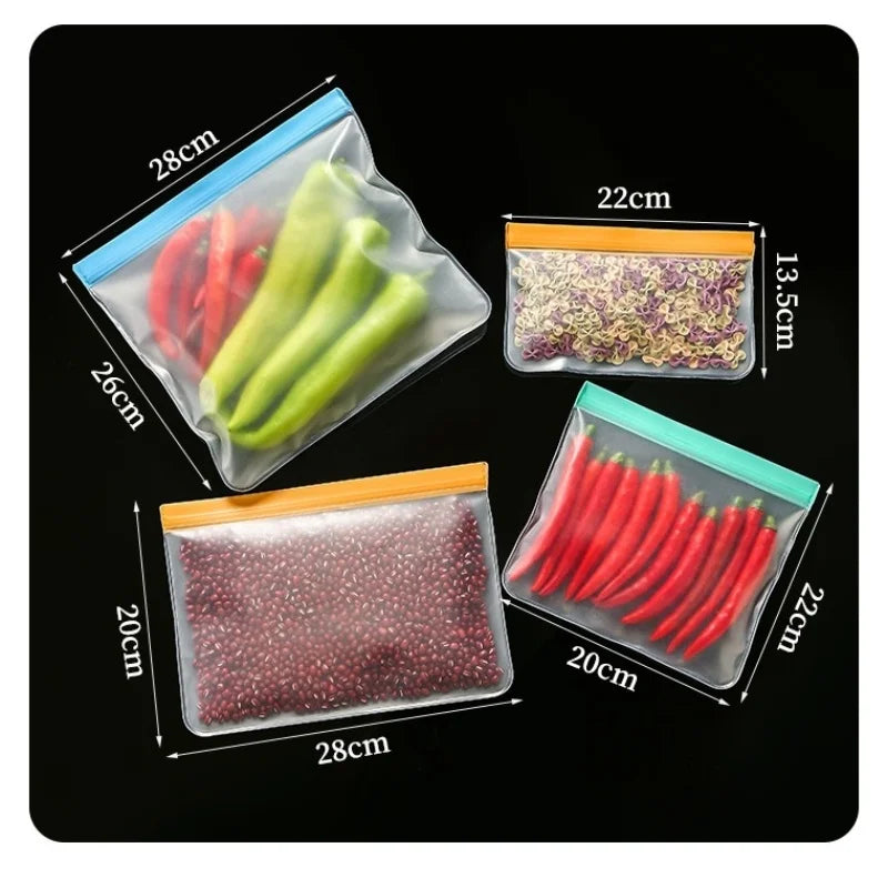 Sachets Alimentaires Réutilisables en Silicone