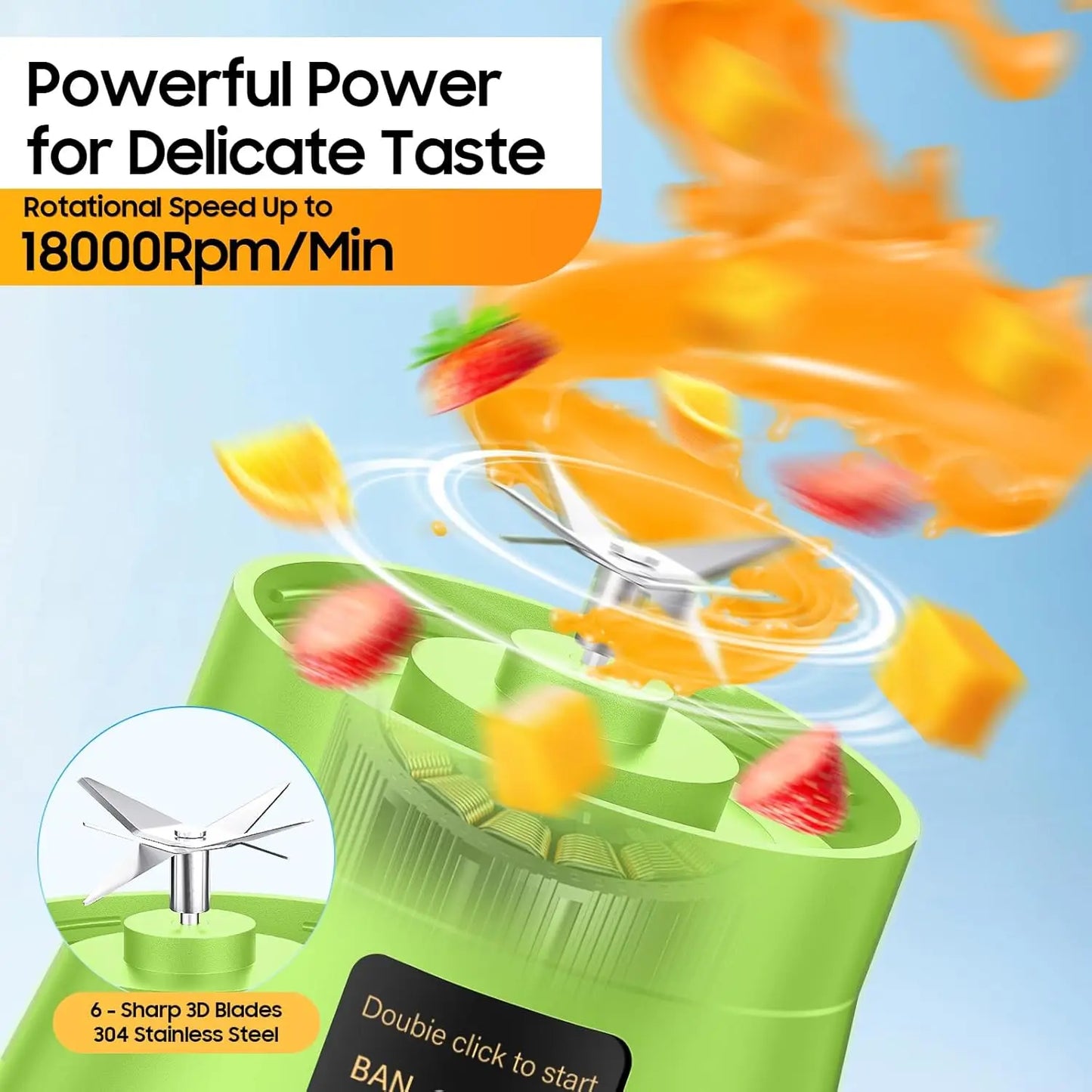 Mini Blender Portable USB – Smoothies, Shakes & Jus frais