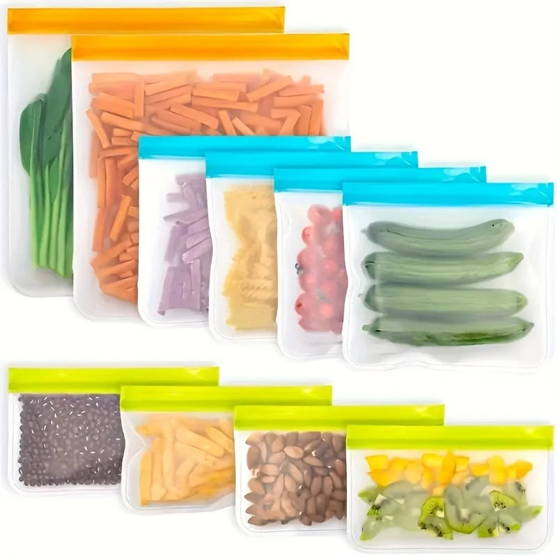 Sachets Alimentaires Réutilisables en Silicone