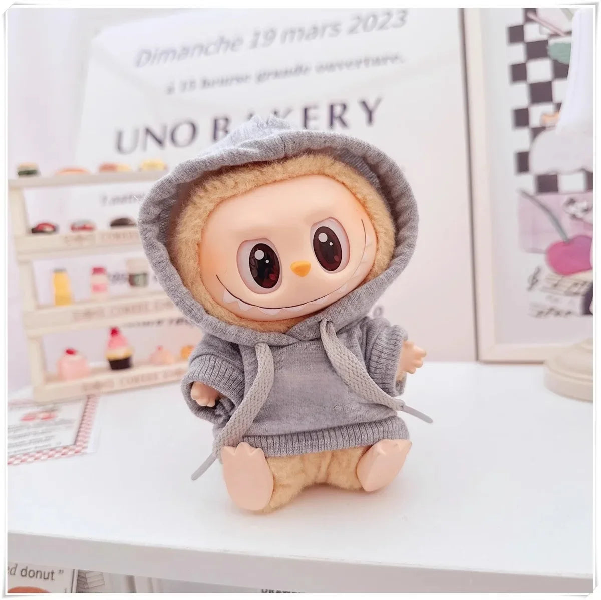 Vêtements pour Poupée Labubu – Ensemble Hoodie & Pantalon