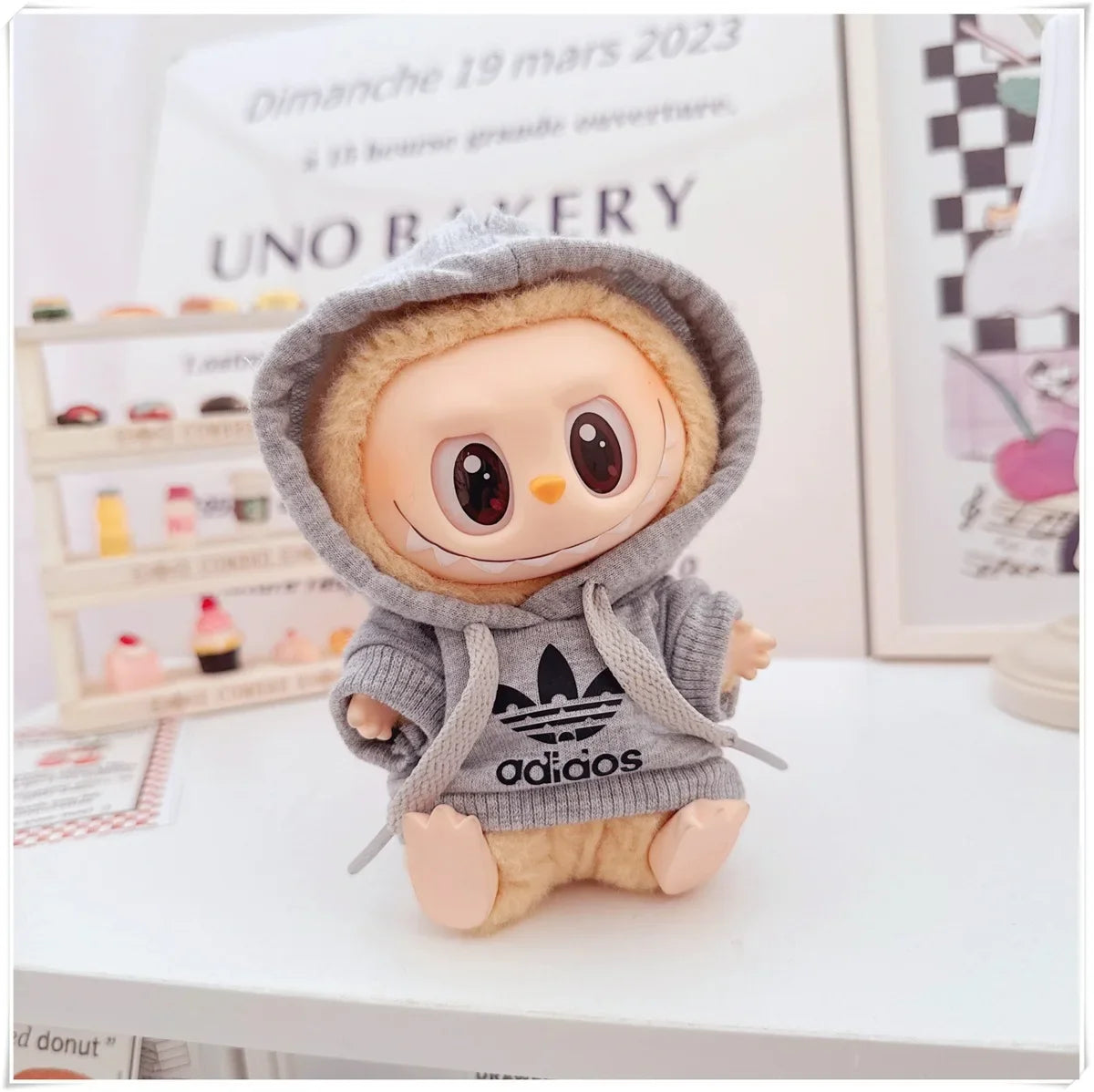 Vêtements pour Poupée Labubu – Ensemble Hoodie & Pantalon