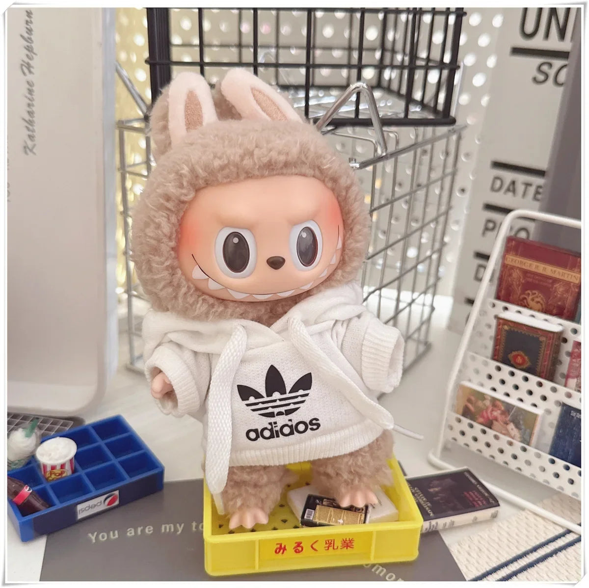 Vêtements pour Poupée Labubu – Ensemble Hoodie & Pantalon